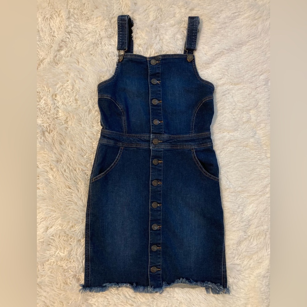 SOLD_Wax Jeans Denim Overall Dress | Size Small